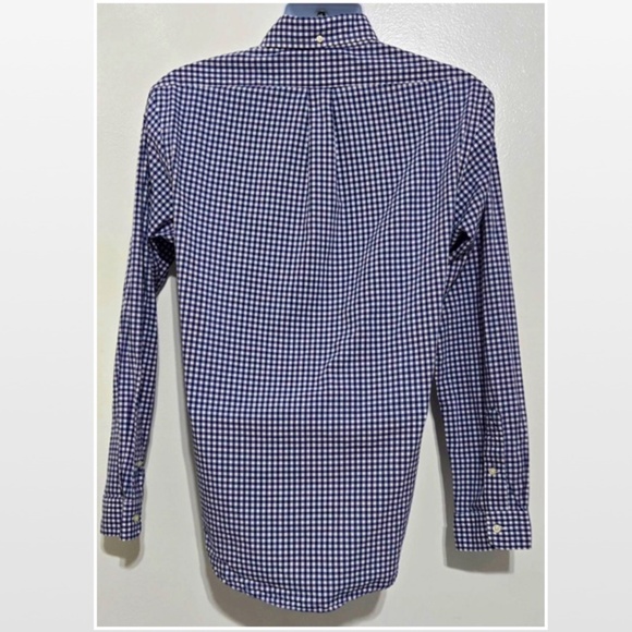 Ralph Lauren Shirt Mens Large Blue Label Button Down Blue White Checkered Long - Picture 8 of 16